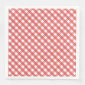 Serviette En Papier En vichy rouge (Devant)