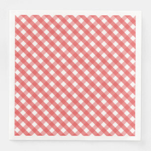 Serviette En Papier En vichy rouge