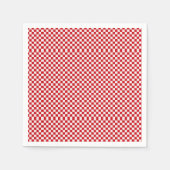 Serviette En Papier En vichy Rouge Et Blanc À damiers (Devant)