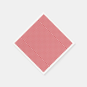 Serviette En Papier En vichy Rouge Et Blanc À damiers