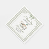 Serviette En Papier en vichy Sage Green Mallard Duck Baby shower (Coin)