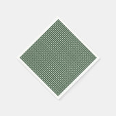 Serviette En Papier En vichy vert et blanc (Coin)