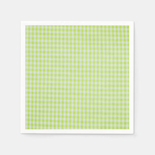 Serviette En Papier En vichy verte