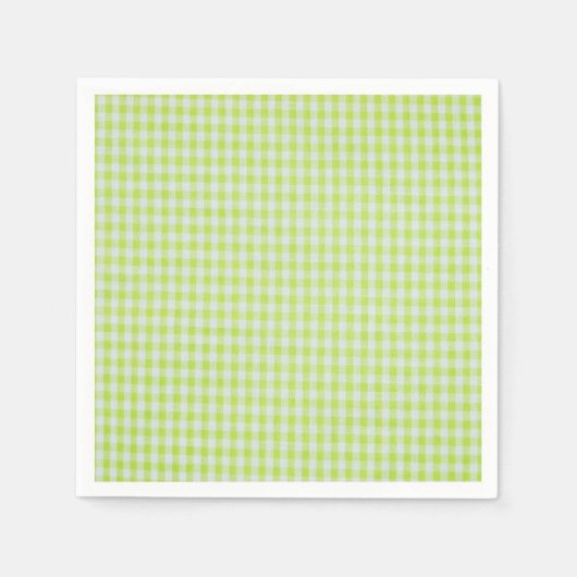 Serviette En Papier En vichy verte (Devant)