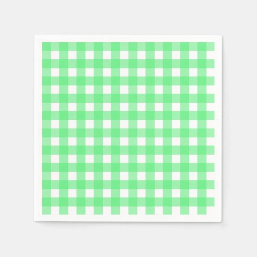 Serviette En Papier En vichy verte (Devant)