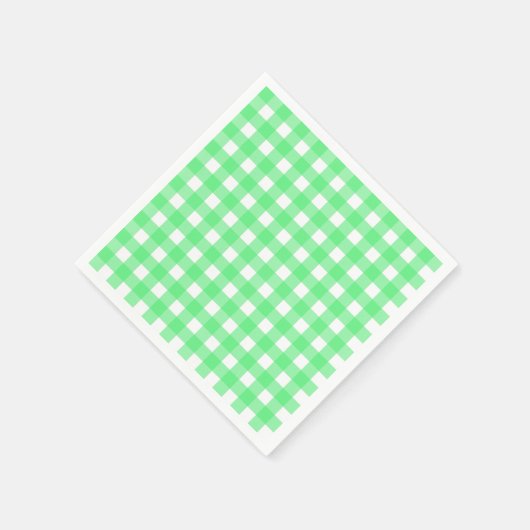 Serviette En Papier En vichy verte (Coin)