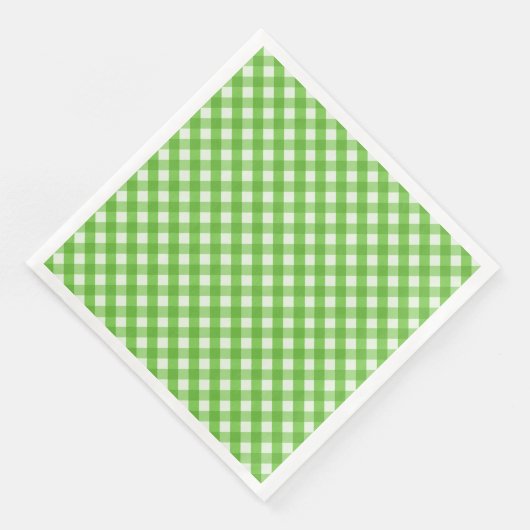 Serviette En Papier En vichy verte (Coin)