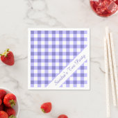 Serviette En Papier En vichy violet (En situation)