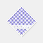 Serviette En Papier En vichy violet (Coin)