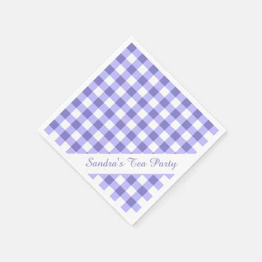 Serviette En Papier En vichy violet (Coin)