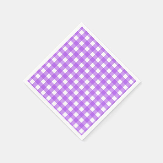 Serviette En Papier En vichy violet brillant (Coin)