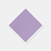 Serviette En Papier En vichy violet et blanc (Coin)