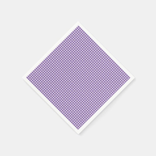 Serviette En Papier En vichy violet et blanc (Coin)