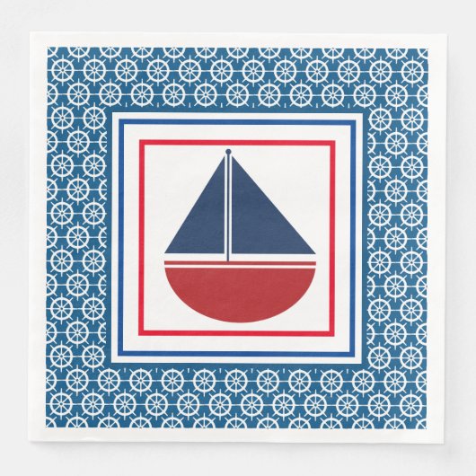 Serviette En Papier En voile nous allons (Devant)