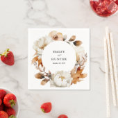 Serviette En Papier Enchanted Automne Rustique Blooms Mariage botaniqu (En situation)