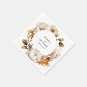 Serviette En Papier Enchanted Automne Rustique Blooms Mariage botaniqu (Coin)