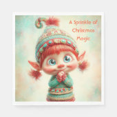 Serviette En Papier Enchanted Elf | North Pole Christmas  (Devant)