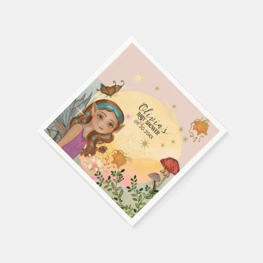 Serviette En Papier Enchanted Forêt d'automne Fée Baby (Coin)