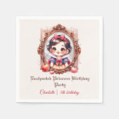 Serviette En Papier Enchanted Princess Birthday Invitation Snow White (Devant)