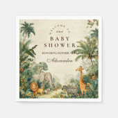 Serviette En Papier Enchanted Tropical Safari Baby Shower (Devant)