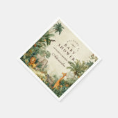 Serviette En Papier Enchanted Tropical Safari Baby Shower (Coin)