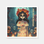 Serviette En Papier 🌹 Enchanter Catrina Die de Muertos 🌹 (Devant)