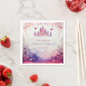 Serviette En Papier Enchanter Lavender Renaissance Castle Mariage (En situation)