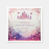 Serviette En Papier Enchanter Lavender Renaissance Castle Mariage (Devant)