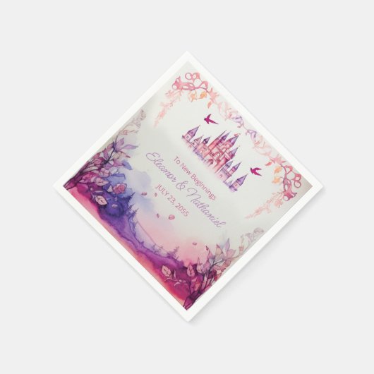 Serviette En Papier Enchanter Lavender Renaissance Castle Mariage (Coin)