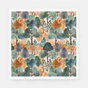 Serviette En Papier Enchanter les arbres d'automne