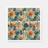 Serviette En Papier Enchanter les arbres d'automne (Devant)