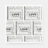 Serviette En Papier Encourager Word Collage Party (Devant)