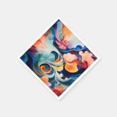 Serviette En Papier Encre Abstraite d'alcool (Coin)