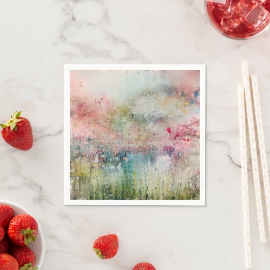 Serviette En Papier Encre d'alcool Abstrait (En situation)