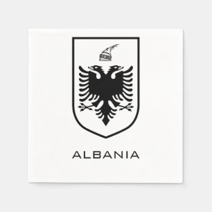 Serviette En Papier Encre de l'Armoirie nationale albanaise Héritage