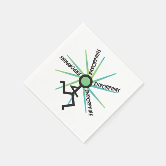 Serviette En Papier Endorphins amusants - Humour coureur (Coin)