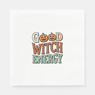 Serviette En Papier Énergie de bonne sorcière Design vectoriel Hallowe
