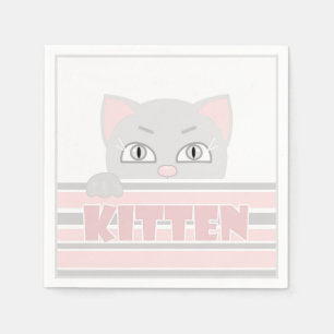 Serviette En Papier Enfant, chat, petit chat