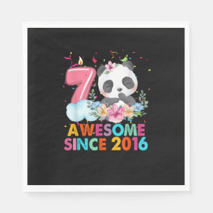 Serviette En Papier Enfant de 7 ans Incroyable depuis 2016 Panda 7ème