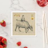 Serviette En Papier Enfant de buffle d'eau chinois Ox Année 2021 PN (En situation)