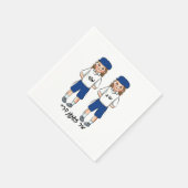 Serviette En Papier Enfant de trois ans jumeau à la serviette (Coin)