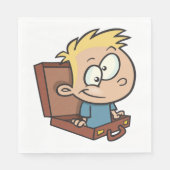 Serviette En Papier Enfant En Papier Valise (Devant)