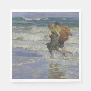 Serviette En Papier Enfants à la plage (par Edward Henry Potthast)