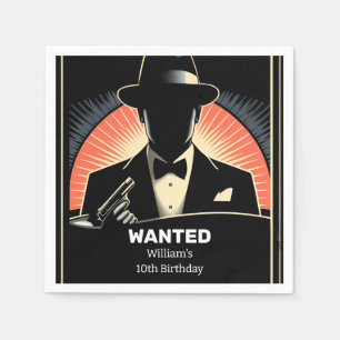 Serviette En Papier Enfants adultes 90s garçon Retro Mafia 10e anniver