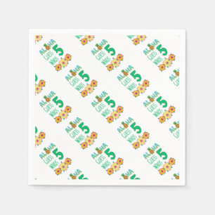 Serviette En Papier Enfants Aloha Tropical Luau 5 ans Anniversaire