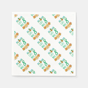 Serviette En Papier Enfants Aloha Tropical Luau 8 ans Anniversaire