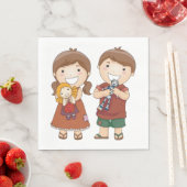 Serviette En Papier Enfants Avec Jouets (En situation)