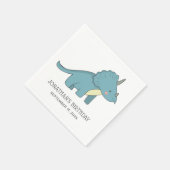 Serviette En Papier Enfants / baby dino party. dinosaure bleu annivers (Coin)