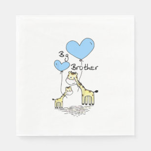 Serviette En Papier Enfants Big Brother Cute Giraffes Idée cadeau Todd