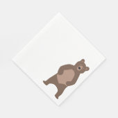 Serviette En Papier Enfant's Birthday Modern Bear Party Napkins (Coin)